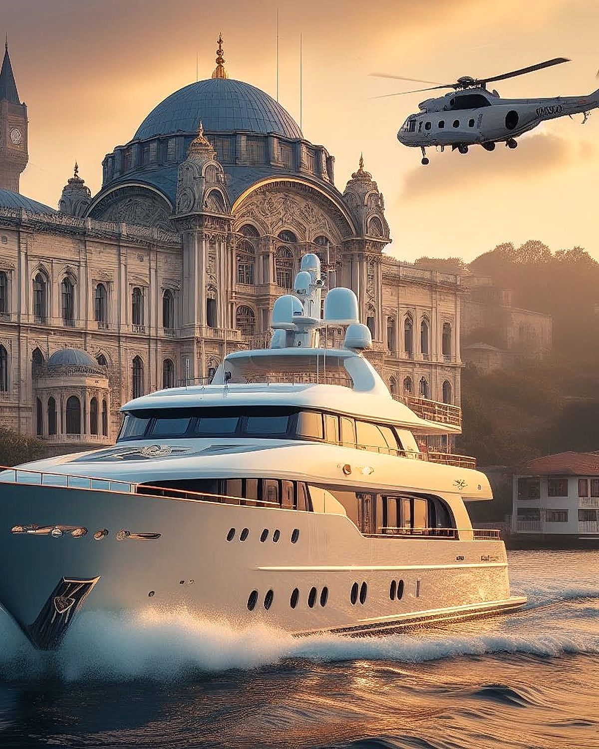 restoran ve helikopterde vip evlilik yil donumu 3